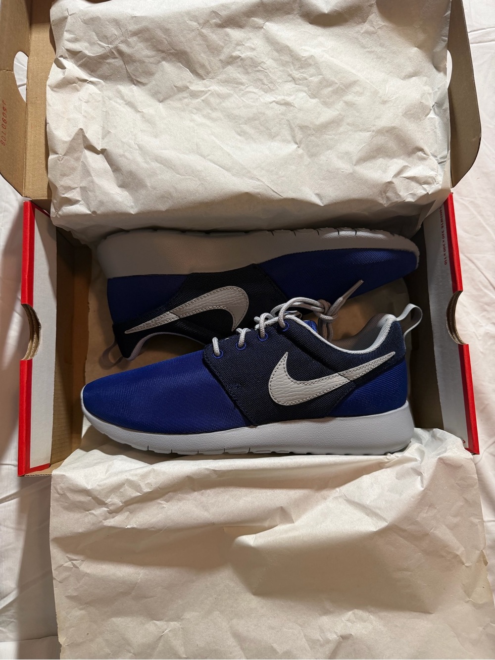Nike Roshe One (GS) Royal Blue / Grey Sneakers Size 7Y – With Box